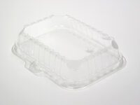 YCI8-S2S0 2S Tray Shallow Dome Clear Plastic Lid. Dimensions 8.2 X 5.7 X 1.5.  Fits 2S White Foam Tray 2S which is sold separately or 2SBLACK