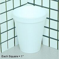 10 Ounce "Dart" White Foam Cup.  Two style lids fit   10FTL  and  10UL  and are sold separately.