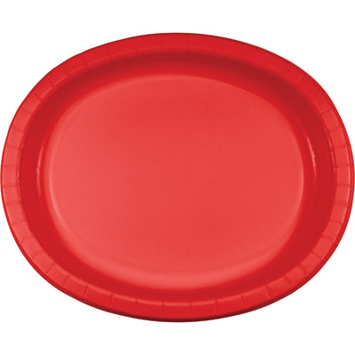 CRPLATT - Classic Red Oval Platter