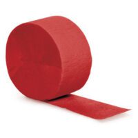 CRSTRM - 81' Crepe Classic Red Paper Streamers