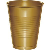 GG16PLCP - 16oz Glittering Gold Plastic Cup
