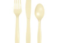 IVCUT - 8 Settings Ivory Plastic Cutlery