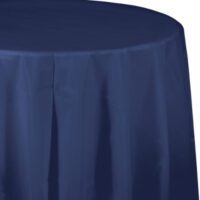 NAOCTTC - 82" Round Navy Plastic Tbl Cover