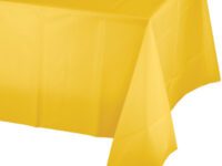 SBPLTC - 54x108 School Bus Yellow Plastic Table Cover
