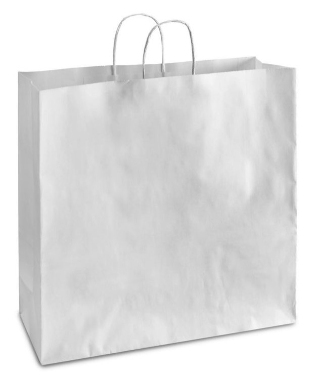 ESCORTW 13x6x15.75 White Shopper B & G Paper Products