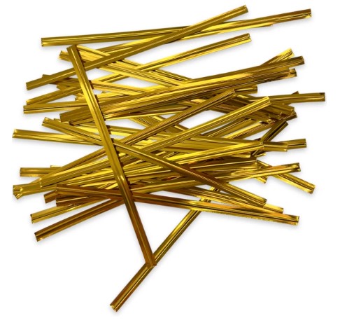 TIESMG - 4" Metallic Gold Ties