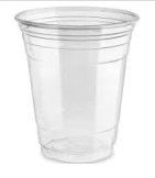 X12CLR - 12oz Clear Plastic Cup, PET 1624 Lid