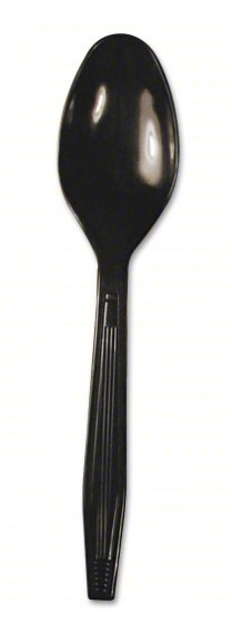 BLKSP - Black Plastic Spoon