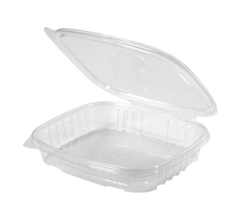 AD16S - 16oz Shallow Clr Hinged Lid Container