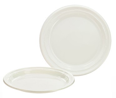 6PLAS - 6" White Plastic Plate