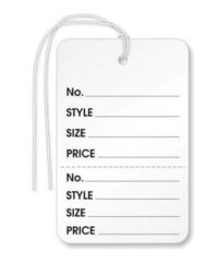 T380 - 1 1/4" x 1 7/8" Perforated String Tags